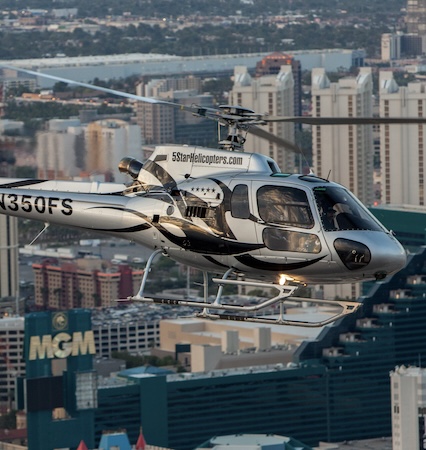 5 Star Helicopters return flight over the world famous las vegas strip